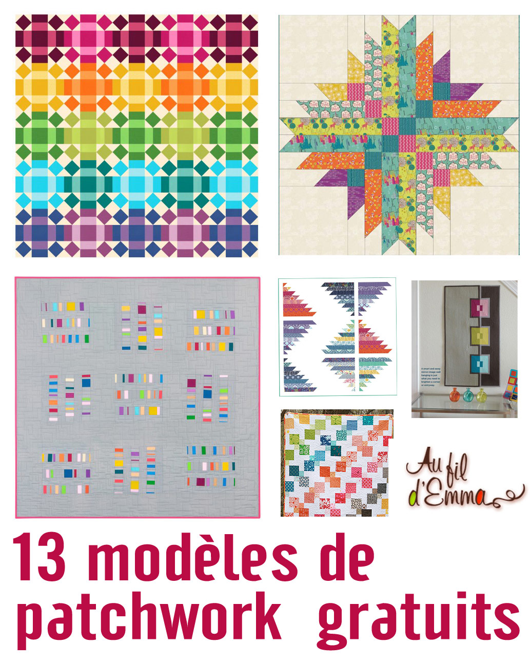 13 modèles de patchwork gratuits L' Atelier d Emma